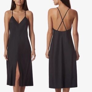 Avec Les Filles Anthropologie Elegant Black Strappy Dress